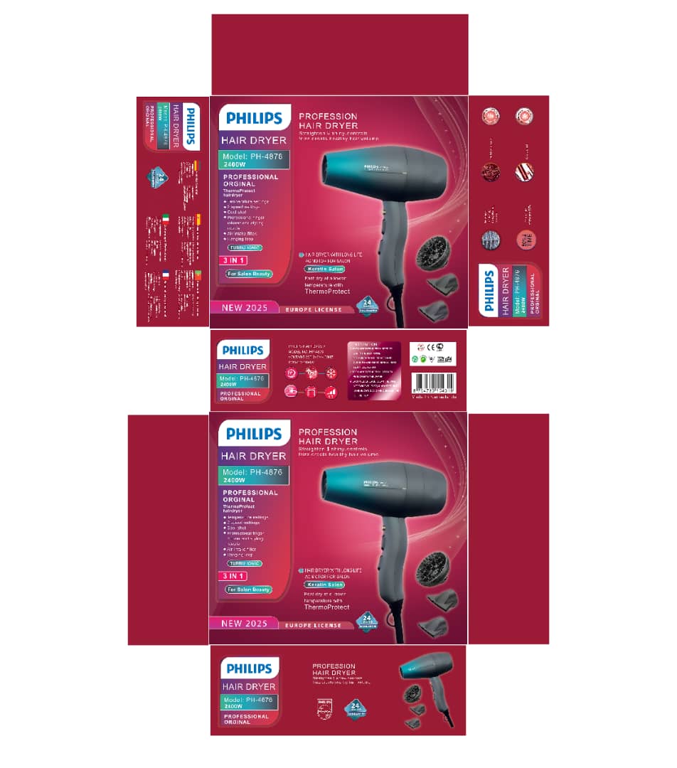 سشوار حرفه ای فیلیپس مدل PH-4876