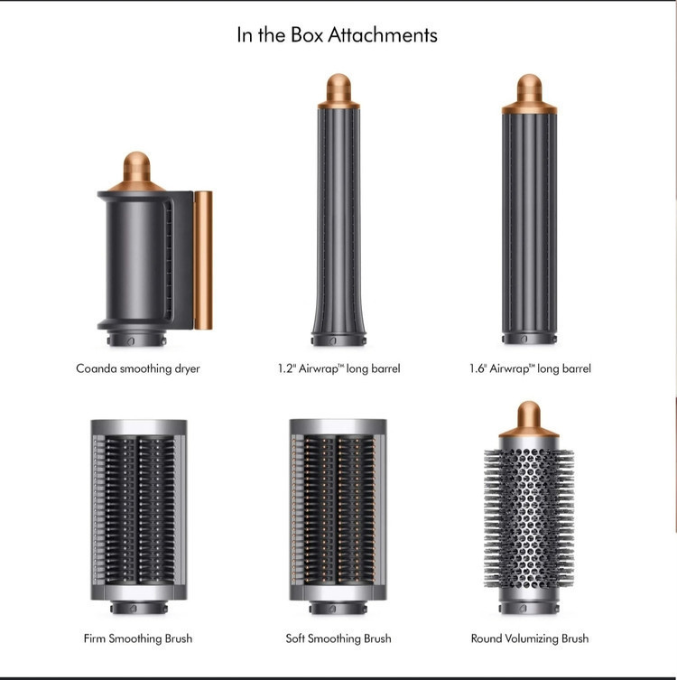 حالت دهنده مو و سشوار دایسون مدل Dyson Airwrap Co-anda2x HS09 (Ceramic Pink/Rose Gold صورتی/رزگلد)